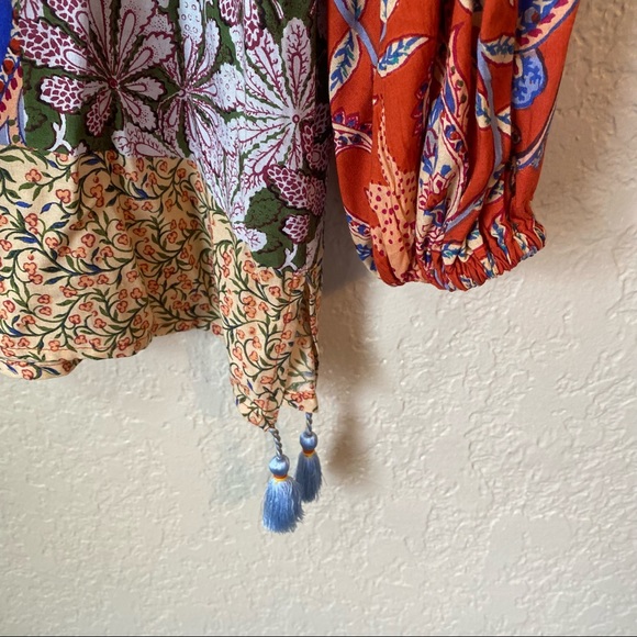 Anthropologie Sonrisa Paisley Floral Blouse Size XS - Picture 6 of 10